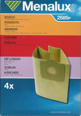 Мешки пылесборники для пылесосов Bosch, Rowenta, Philips, Siemens - Menalux 2585P, 4 шт