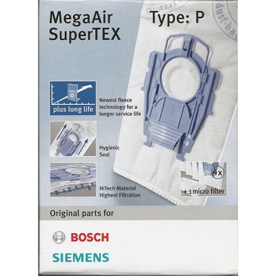 Мешок пылесборник для пылесосов Bosch, Siemens, арт. BBZ41FP, 4 шт