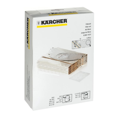 Мешки пылесборники для пылесоса Karcher SE, WD, MV, арт. 6.904-143, 5 шт