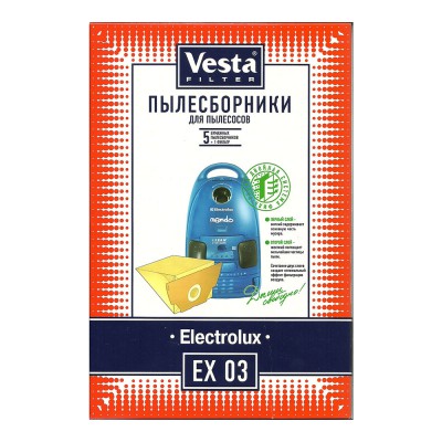 Мешки пылесборники для пылесосов Electrolux - Vesta EX 03, 5 шт