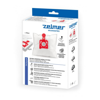Мешки пылесборники для пылесоса Zelmer ZVCA300B (красный), 4 шт