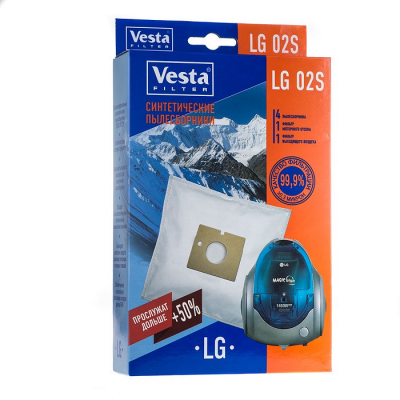 Мешки пылесборники для пылесосов LG - Vesta LG 02S, 4 шт
