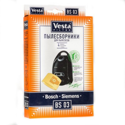 Мешки пылесборники для пылесосов Bosch, Siemens - Vesta BS 03, 4 шт