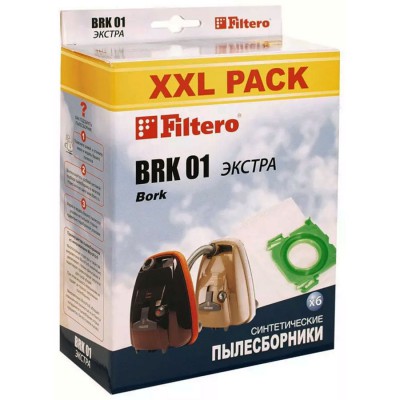 Мешки Filtero для пылесоса Bork, тип V7D1, 6 шт, арт. BRK 01 XXL