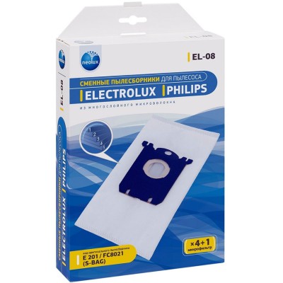 Мешки для пылесоса Electrolux, Philips - Neolux EL-08, 4 шт