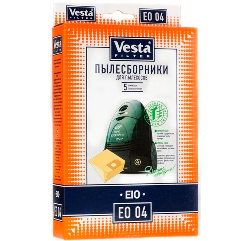 Купить  пылесборники для пылесосов EIO, Vesta EO 04, 5 шт за 300 .