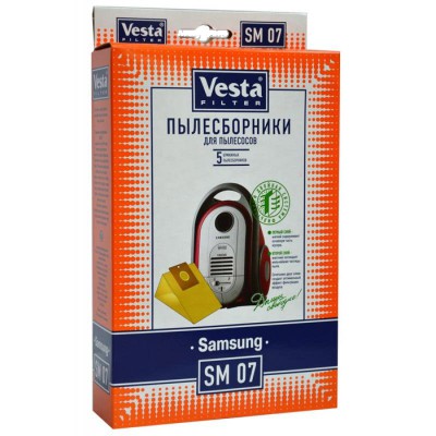 Мешки пылесборники для пылесосов Samsung - Vesta SM 07, 5 шт