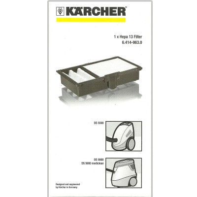 Фильтр HEPA 13 для пылесосов Karcher DS 5.500, 5.600, арт. 6.414-963